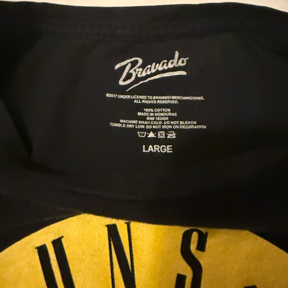 Guns N' Roses Band T-Shirt Bravado 2017 Licensed Juniors Large Black Rose Logo - Picture 5 of 7